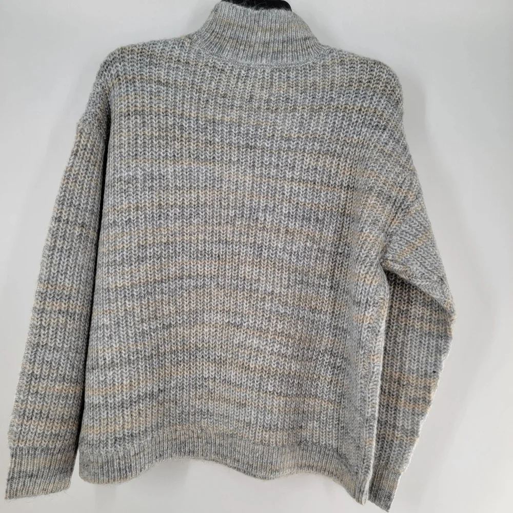 Calvin Klein Women’s Mock-Neck Knit Pullover Sweater – Granite Mix – NWT